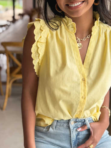 Chemisier sans manches Prague - Jaune