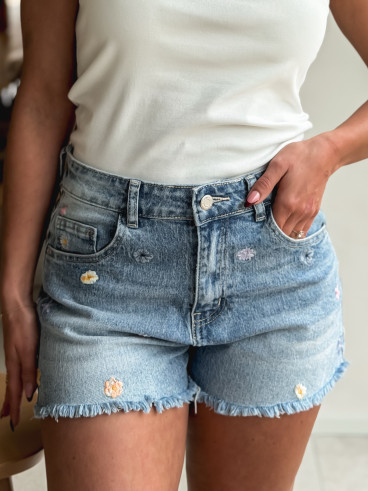 Short en jeans Sereline - Bleu clair
