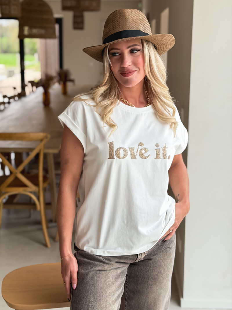 T-shirt "Love it" - Blanc