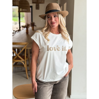 T-shirt "Love it" - Blanc