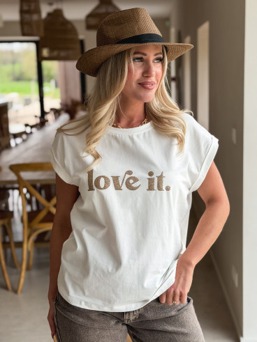 T-shirt "Love it" - Blanc