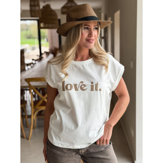 T-shirt "Love it" - Blanc