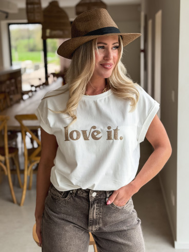 T-shirt "Love it" - Blanc