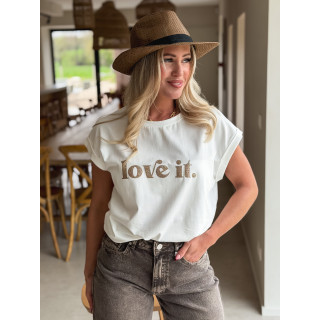 T-shirt "Love it" - Blanc