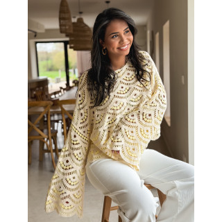 Blouse en crochet Stockholm - Jaune