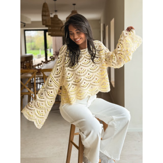 Blouse en crochet Stockholm - Jaune