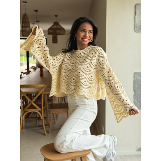 Blouse en crochet Stockholm - Jaune