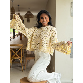 Blouse en crochet Stockholm - Jaune