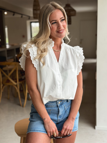 Chemisier sans manches Prague - Blanc