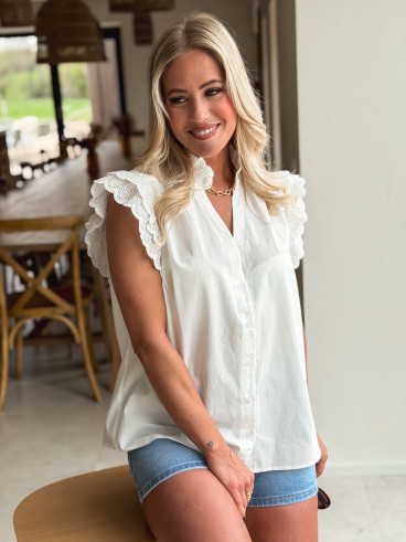 Chemisier sans manches Prague - Blanc