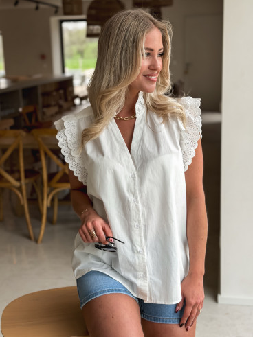 Chemisier sans manches Prague - Blanc