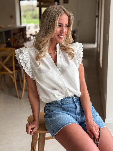 Chemisier sans manches Prague - Blanc