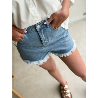 Short en jeans Raissa - Bleu