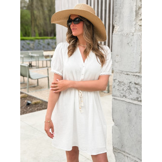 Robe courte Fabienne - Blanc