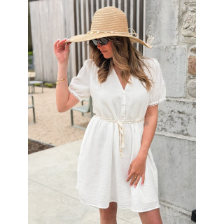 Robe courte Fabienne - Blanc