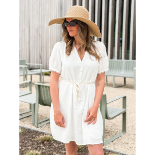 Robe courte Fabienne - Blanc