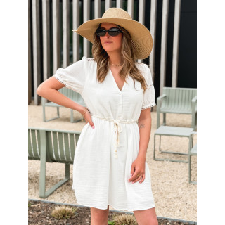 Robe courte Fabienne - Blanc