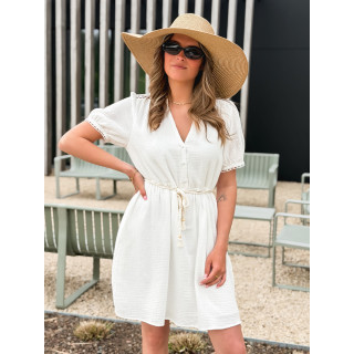 Robe courte Fabienne - Blanc