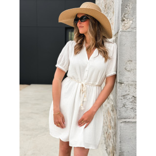 Robe courte Fabienne - Blanc