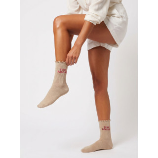 Chaussettes "Team râleuse" - Beige