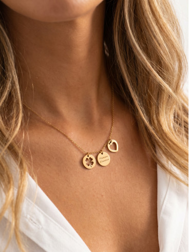 Collier "Maman d'amour" - Doré