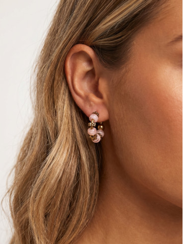 Boucles d'oreilles Alyssia - Doré/Rose