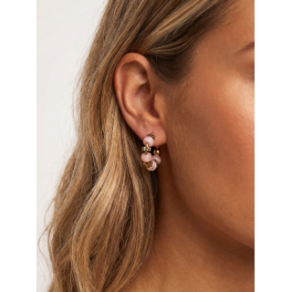 Boucles d'oreilles Alyssia - Doré/Rose