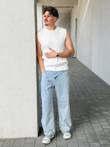 Pull sans manches Felix - Blanc