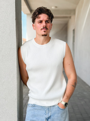 Pull sans manches Felix - Blanc