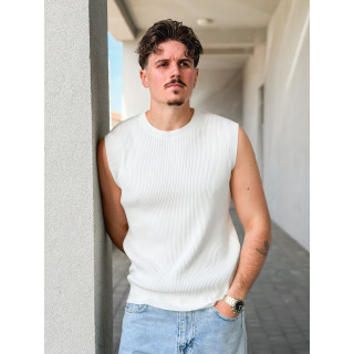 Pull sans manches Felix - Blanc