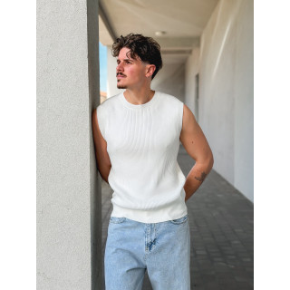 Pull sans manches Felix - Blanc