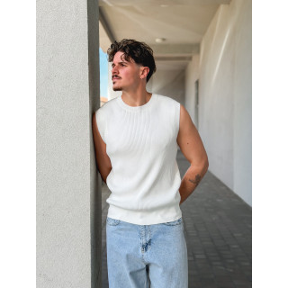 Pull sans manches Felix - Blanc