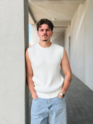 Pull sans manches Felix - Blanc
