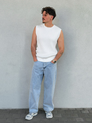 Pull sans manches Felix - Blanc