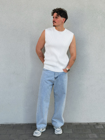 Pull sans manches Felix - Blanc