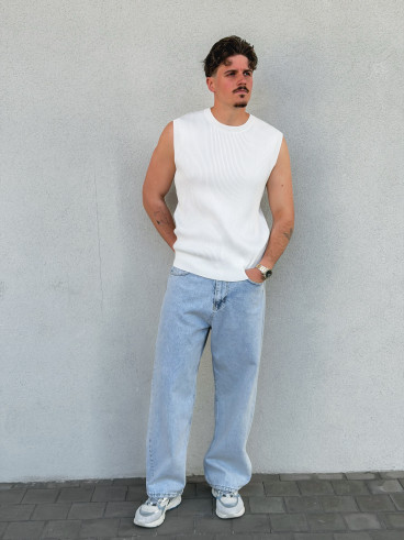 Pull sans manches Felix - Blanc