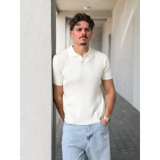 Polo manches courtes Renato - Ecru