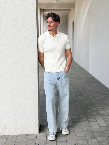 Polo manches courtes Renato - Ecru