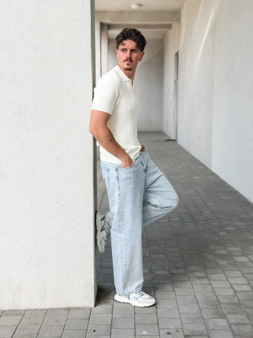 Polo manches courtes Renato - Ecru