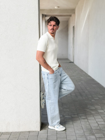 Polo manches courtes Renato - Ecru