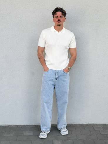 Polo manches courtes Renato - Ecru