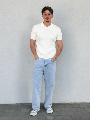 Polo manches courtes Renato - Ecru