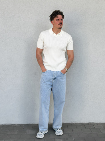 Polo manches courtes Renato - Ecru
