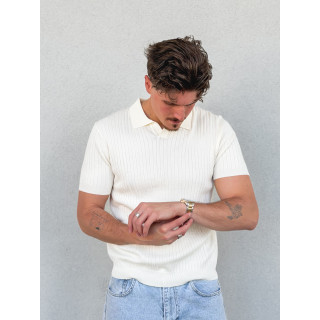 Polo manches courtes Renato - Ecru
