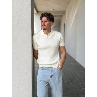 Polo manches courtes Renato - Ecru