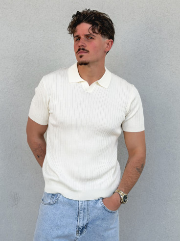 Polo manches courtes Renato - Ecru