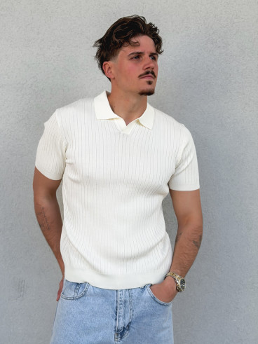 Polo manches courtes Renato - Ecru