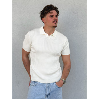 Polo manches courtes Renato - Ecru