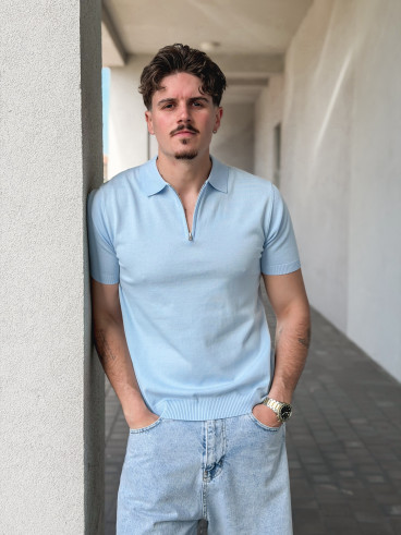 Polo humberto - Bleu ciel