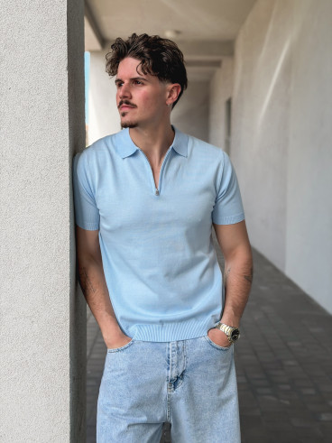 Polo humberto - Bleu ciel